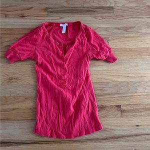 Red short sleeve t shirt Ambiance apparel. Kids size L
